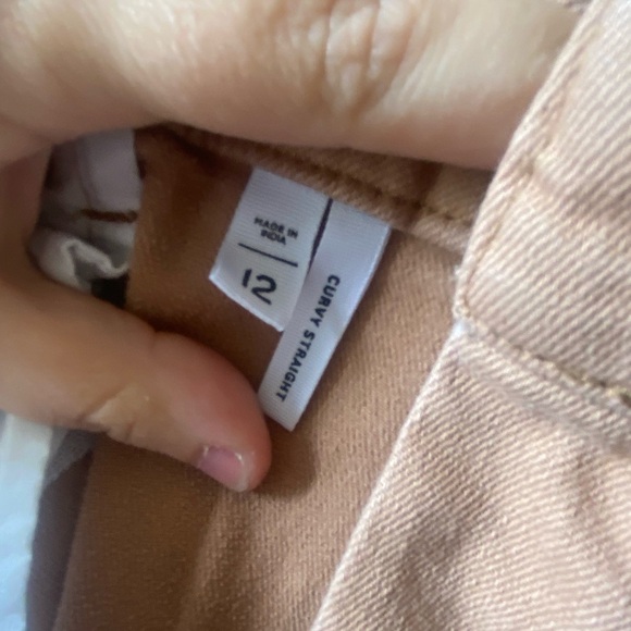 Light Tan Curvy Straight Loft Outlet Jeans - Picture 3 of 6